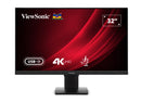ViewSonic 32' VG 4K SuperClear VA, USB-C, DP, Height Adjust,  3y Advance Replacement, Business Pro Monitor