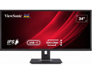 ViewSonic 34' WQHD 3440 x 1440, USB-C Docking, 90w Charger,Ethernet, FreeSync, Speaker, VDisplay, HAS, Superclear, VG3456 Business Monitor