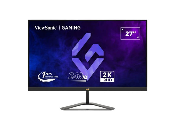 ViewSonic 27' 2K 240hz 1ms Lightning Fas, IPS, Dual Speakers, SuperClear IPS. 2x HDMI 2.0, 1x DP 1.4. VESA 100x 100t, Tilt Gaming Monitor