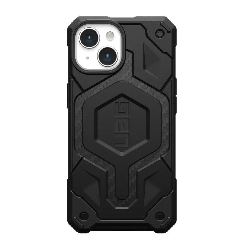 UAG Monarch Pro MagSafe Apple iPhone 15 (6.1') Rugged Case - Carbon Fiber (114219114242),25ft. Drop Protection (7.6M), 10 Years Warranty