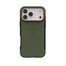 UAG Civilian Magsafe Apple iPhone 17 Pro Max (6.9') Rugged Case -Olive/Orange(114546117297),20ft. Drop Protection (6M),Raised Screen,10 Years Warranty