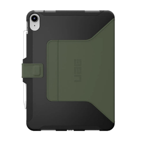 UAG Scout Apple iPad (11.0') 11th Gen (A16) / iPad 10th Gen (10.9') Folio Rugged Case (Black/Olive) - DROP+ Military Standard, 1 Year Warranty