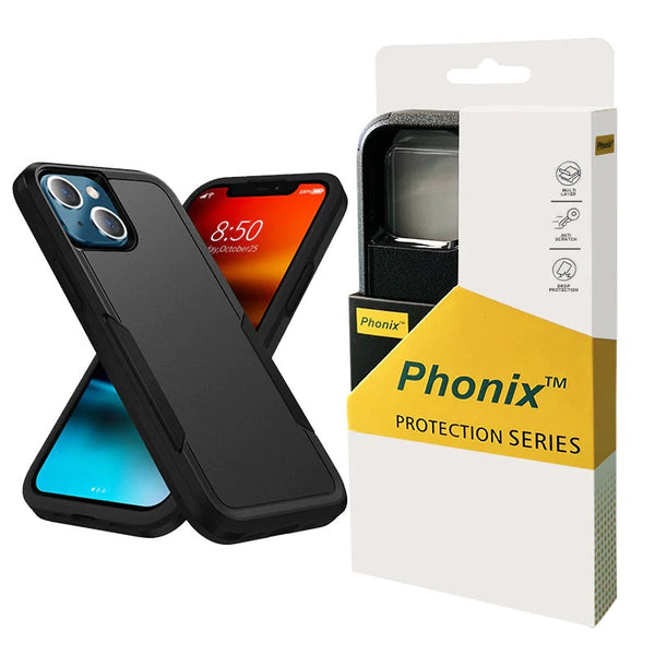Phonix Apple iPhone 15 Pro (6.1') Armor Rugged Case Black - Military-Grade,  Multi layers, Non-Slip, Sleek, Ultimate Protection, Strong & Durable