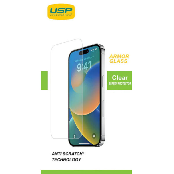 USP Apple iPhone 17 Pro Max / 16 Pro Max (6.9') Armor Glass Full Cover Screen Protector - 5X Anti Scratch Technology, 9H Surface Hardness