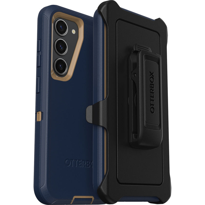OtterBox Defender Samsung Galaxy S23 5G (6.1') Case Blue Suede Shoes - (77-91041),DROP+ 4X Military Standard,Multi-Layer, Raised, 7 Years Warranty