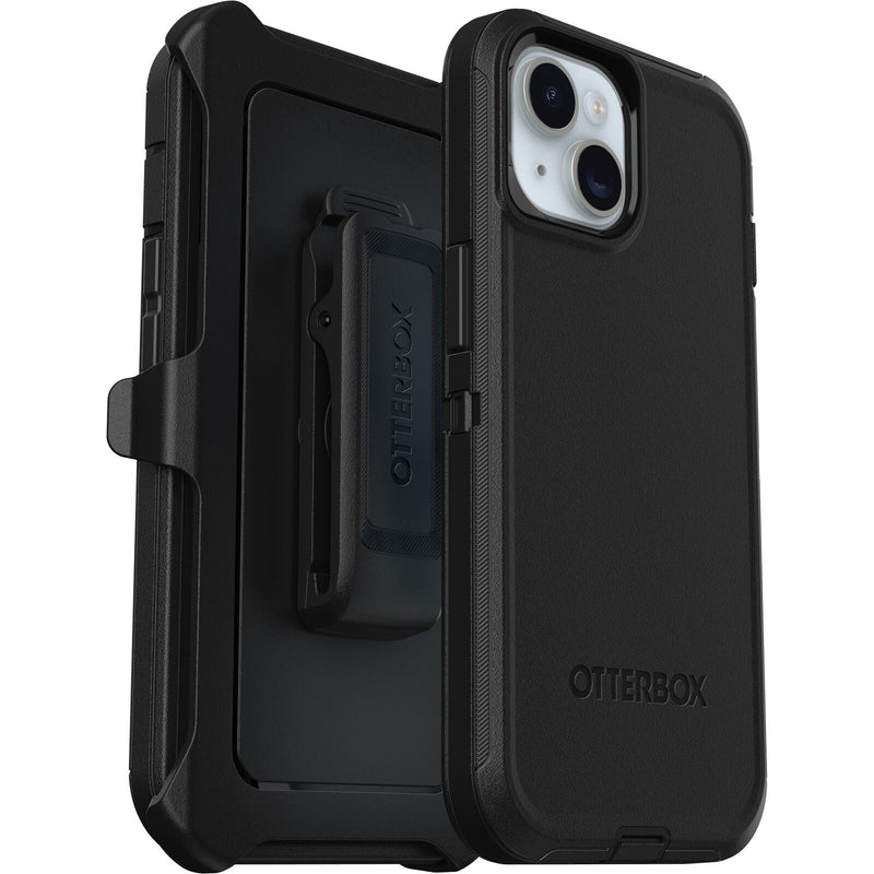 OtterBox Defender Apple iPhone 16e / iPhone 15 / iPhone 14 / iPhone 13 (6.1') Case Black - (77-92556), Included Holster, 7 Years Warranty