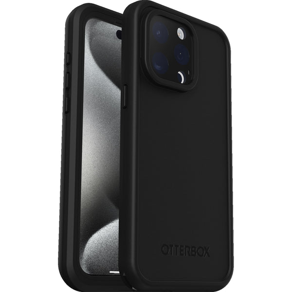 OtterBox Fre MagSafe Apple iPhone 15 Pro Max (6.7') Case Black - (77-93429), DROP+ 5X Military Standard, 2M WaterProof,Port Covers, 7 Years Warranty