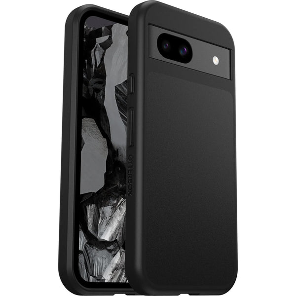 OtterBox React Google Pixel 8A (6.1') Case Black - (77-95308), DROP+ Military Standard, Raised Edges, Hard Case, Soft-Grip, 7 Years Warranty