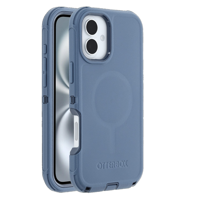 OtterBox Defender MagSafe Apple iPhone 16 (6.1') Case Baby Blue Jeans - (77-95957), DROP+ 7X Military Standard, Tri-Layer,Port Covers,7 Years Warranty
