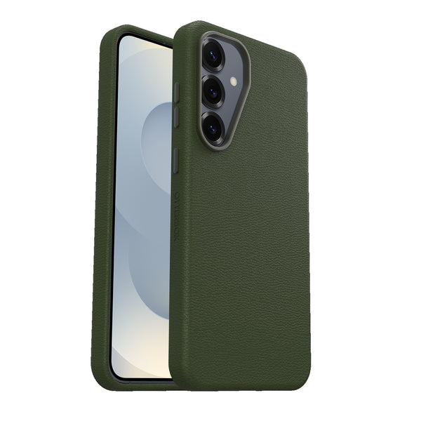 OtterBox Symmetry Cactus Leather Samsung Galaxy S25+ 5G (6.7') Case Cactus Grove Green - (77-97450), DROP+ 3X Military Standard, 7 Years Warranty