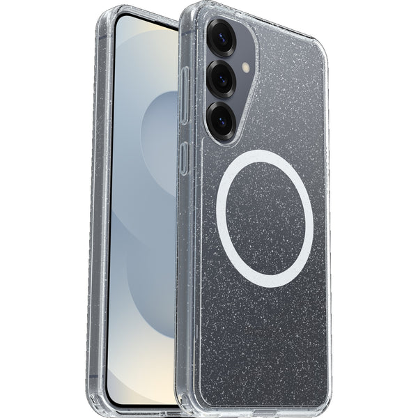 OtterBox Symmetry Clear Magnets Samsung Galaxy S25+ 5G (6.7') Case Stardust 3.0 (Clear) - (77-97468), DROP+3X Military Standard, 7 Years Warranty