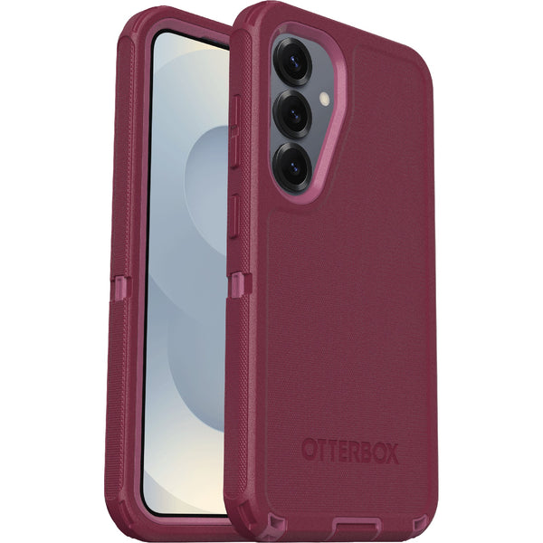 OtterBox Defender Samsung Galaxy S25+ 5G (6.7') Case Foxberry Pink-(77-97616),DROP+ 7X Military Standard,Wireless Charging Compatible,7 Years Warranty