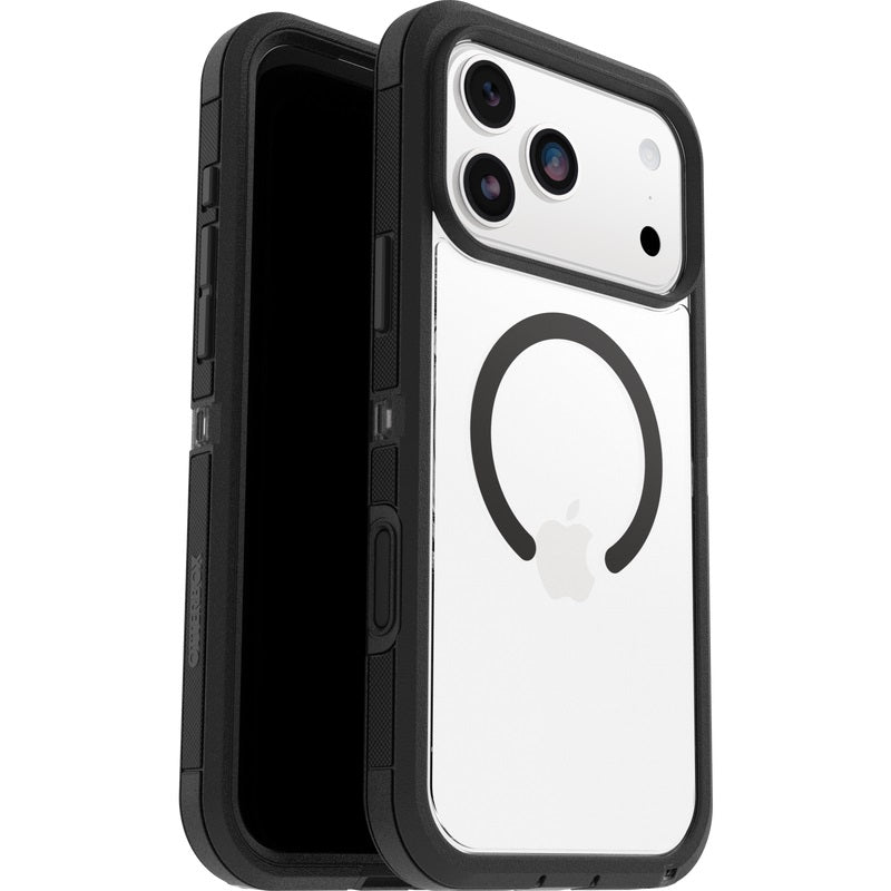 OtterBox Defender XT Pro MagSafe Apple iPhone 17 Pro (6.3') Case Dark Side (Clear/Black) - (77-98516), DROP+ 7X Military Standard, 7 Years Warranty