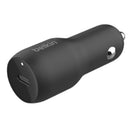 Belkin BoostCharge 30W USB-C PD Car Charger - Black (CCA004btBK), Compact Design, USB-IF Certified, Apple iPhone, Samsung, 2 Years Warranty