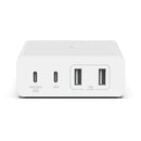 Belkin BoostCharge Pro 108W USB-C (PD 3.0) 4-Port GaN Wall Charger - White (WCH010auWH), 2xUSB-C, 2xUSB-A, Compact Laptop Charger, 2 Years Warranty