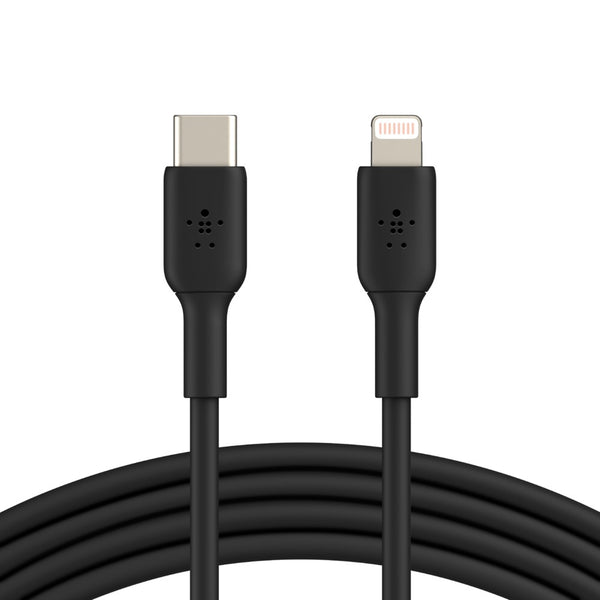 Belkin BoostCharge Lightning to USB-C Cable (1M) - Black (CAA003bt1MBK),3A/18W,480Mbps, 25K+ Bends, Apple iPhone/iPad, MFI-Certified, 2 Years Warranty