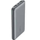 Belkin BoostCharge 10k mAh Power Bank (Triple-Port) + USB-C to USB-A Cable - Space Grey (BPB011btGY), 2xUSB-A (12W), 1xUSB-C (15W), 2 Years Warranty