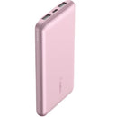 Belkin BoostCharge CCC-Certified 10k mAh Power Bank (Triple-Port) + USB-C to USB-A Cable - Pink (BPB011btPK), 2xUSB-A (12W), 2 Years Warranty