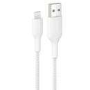 Belkin BoostCharge Pro Braided Lightning to USB-A Cable (2M) - White (CAA020FQ2MWH), 2.4A/15W, 480Mbps, 350K Bends, MFI-Certified, 2 Years Warranty
