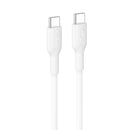Belkin BoostCharge USB-C to USB-C Cable (0.15M) - White (CAB023fq0MWH), 3A/60W, 480Mbps, 300K+ Bends, Apple iPhone ,USB-IF Certified,2 Years Warranty