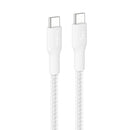 Belkin BoostCharge Pro Braided USB-C to USB-C Cable (3M) - White (CAB025fq3MWH), 5A/240W, 480Mbps, 350K+ Bend, USB-IF Certified, 2 Years Warranty