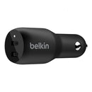 Belkin BoostCharge 36W Dual USB-C Car Charger - Black (CCB002btBK), 2xUSB-C (18W), Safe & Optimized, Apple iPhone, CEW $2,500, 2 Years Warranty