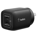 Belkin Dual USB-C 65W (45W + 20W) Wall Charger - Black (ENA007auBK), Compact, Travel-Friendly, Ideal for Nintendo Switch 2,$2500 CEW, 2 Years Warranty