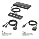 Belkin Cybersecurity and Secure KVM 4-Port Single Head HDMI Modular Secure KVM Switch PP4.0 W/ Remote-Black(F1DN104MOD-HH-4),12V,2.5A,2 Years Warranty