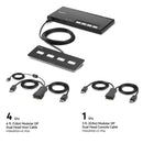 Belkin Cybersecurity and Secure KVM 4-Port Dual Head DP Modular Secure KVM Switch PP4.0 W/ Remote - Black(F1DN204MOD-PP-4),12VDC 2.5A,2 Years Warranty