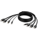 Belkin Cybersecurity and Secure KVM TAA AA DUAL HDMI/USB/AUD CBL, HDMI M/M; USB A/B,(1.8M) - Black(F1DN2CCBL-HH6T), 2 Years Warranty