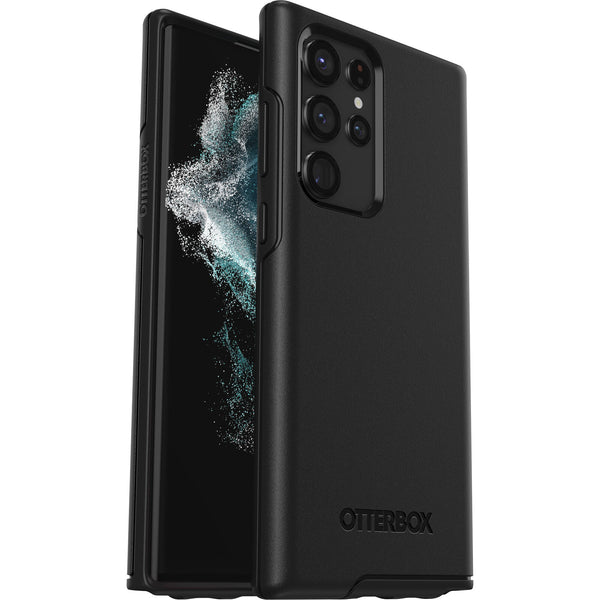 OtterBox Symmetry Samsung Galaxy S22 Ultra 5G (6.8') Case Black - (77-86438), Antimicrobial, DROP+ 3X Military Standard, Raised Edges, Ultra-Slee