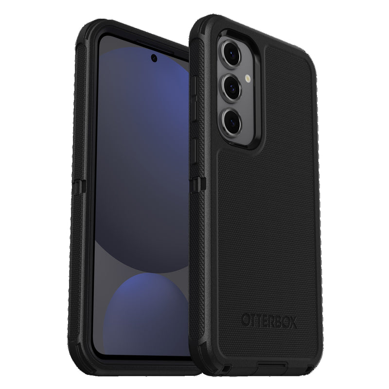 OtterBox Defender Samsung Galaxy S24 FE 5G (6.7') Case Black - (77-97095), DROP+ 7X Military Standard, Multi-Layer, Port Covers, 7 Years Warranty