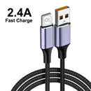 USP Lightning to USB-A Cable (30CM) Purple - Quick Charge & Connect, 2.4A Rapid Charge, Nylon Weaving,Apple iPhone/iPad/MacBook, 5 Years Warranty