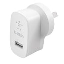Belkin BoostCharge 12W USB-A Wall Charger - White (WCA002auWH), Portable & Powerful, Lightweight & Compact, Travel-Ready, 2 Years Warranty