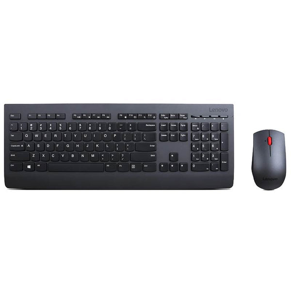 LENOVO Professional Wireless Keyboard & Mouse Combo Stylish Full-Size Slim 3-Zone with Number Pad Quier Premium Ergonomic (US English)