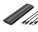 Oxhorn USB C 3.2 Gen 2 M.2 NVMe NGFF Enclosure 10 Gbps B+M Key M.2 NVMe SSD up to 4TB 2280/2260/2242/2230 Aluminum Macs Windows USB-A Black 2 YR WTY