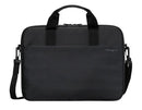 Targus 15'-16' Intellect® Slim Briefcase Zippered padded front pocket Removable adjustable shoulder strap carry handles water-resistant fabric Black