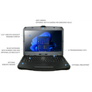 DURABOOK S15, 15' FHD, Intel® Core™ i7-1255U, Windows 11, 16GB RAM, 512GB SSD,Wi-Fi 6E, Bluetooth v5.3, 2MP Front Camera, 3 year Warranty