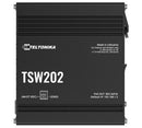 Teltonika TSW202 Managed PoE+ Ethernet Switch, Supports Profinet, 2 SFP Ports, 8 Gigabit Ethernet Ports Providing 30W of Power Each, PSU excluded