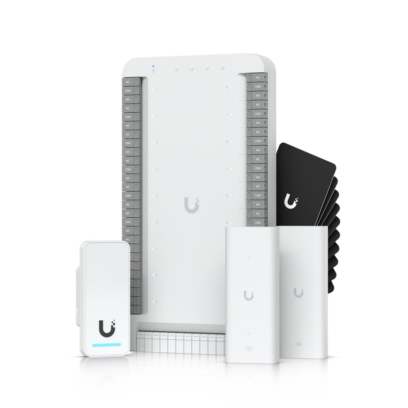 Ubiquiti Elevator Starter Kit, PoE++ , Up/Down/Stop/Full/Door Open, Close/5 Car Position,1 Emergency,  Floor Selection Up18 flooors, 2Yr Warr