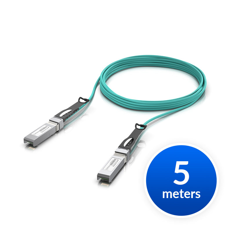 Ubiquiti 25 Gbps Long-Range DAC, Long-range SFP28, 5m Length, Support 25/10/1 Gbps, PVC Cable Jacket, Aqua Color, 2Yr Warr