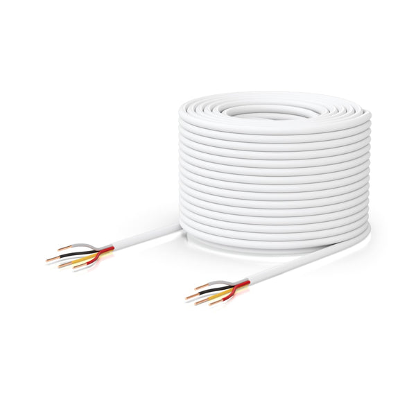 Ubiquiti Door Lock Relay Cable, 500-foot (152.4 m) Spool of Two-pair, low-voltage Cable, 36V DC, Solid bare copper,White,  2Yr Warr