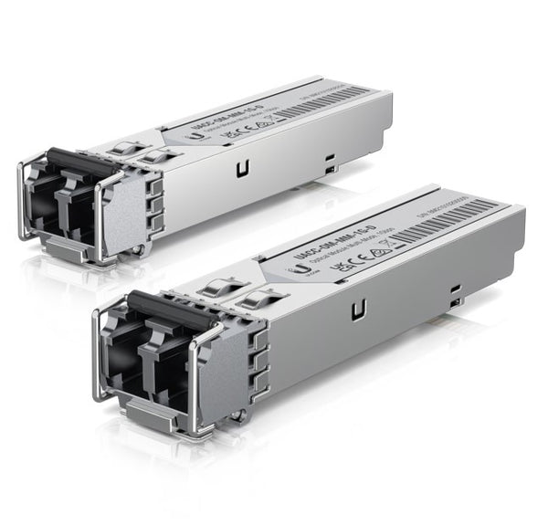 Ubiquiti UFiber SFP Multi-Mode Fiber Module, 2-Pack, 1.25 Gbps Throughput, 1.25 Gbps Throughput, Supports Connections Up to 550 m, 2Yr Warr