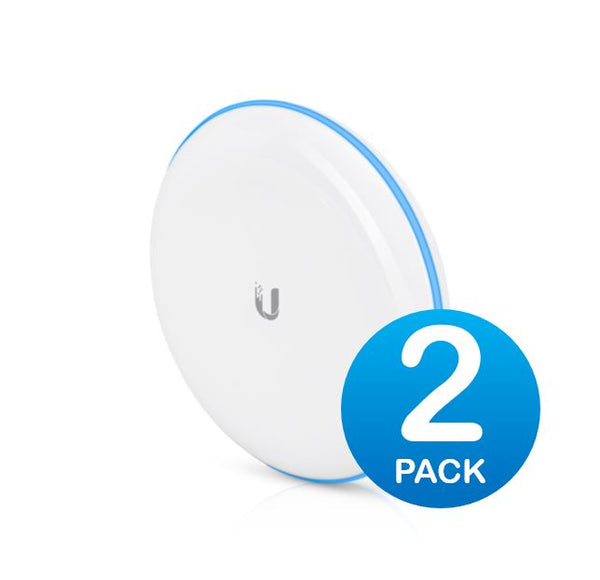 Ubiquiti UniFi Building-to-Building Bridge - 60GHz 1.7Gbps Link  - Complete PtP Link, Built-in LED alignment indicators, Sold as 2 Pack, 2Yr Warr