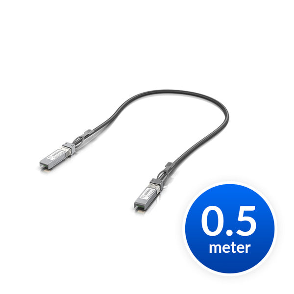 Ubiquiti UniF SFP+ Passive Direct Attach Copper Patch Cable, 0.5 meter, SFP+ to SFP+ Connector, 10Gbps Throughput, 2Yr Warr