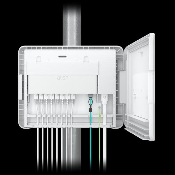 Ubiquiti UISP Box, Outdoor Box for UISP-R & UISP-S, Pole /Wall-Mountablke, IPX6-Rated Water Resistance, Power TransPort Cable Required, 2Yr Warr