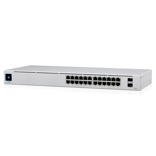 Ubiquiti UniFi 24 Port Managed Gigabit Switch, 16x PoE+ Ports, 8x Gigabit Ethernet Ports, 2xSFP - 95W - Touch Display - Fanless - GEN2, 2Yr Warr