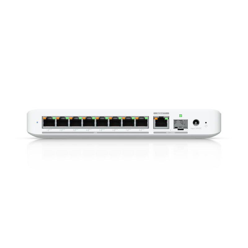 Ubiquiti Flex 2.5G PoE, 8-port 2.5 GbE PoE++ Switch,10 GbE RJ45/SFP+ Combination Uplink Port,Powered With PoE+++ or AC,