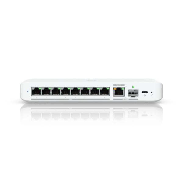 Ubiquiti Flex 2.5G, Flexible, 8-port 2.5 GbE Switch,10 GbE RJ45/SFP+ Combination Uplink Port, Powered With USB-C /PoE+ adapter,