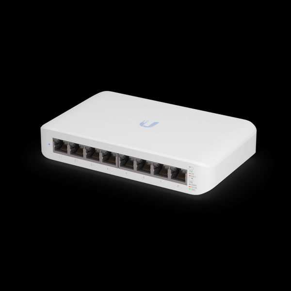 Ubiquiti UniFi Switch USW-Lite-8-POE, 4x PoE Output Ports, 52W PoE Supply, Fanless, Wall Mount Kit Included, 2Yr Warr